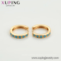 97405 xuping fashion 18K gold color synthetic zircon delicate ladies hoop Earrings